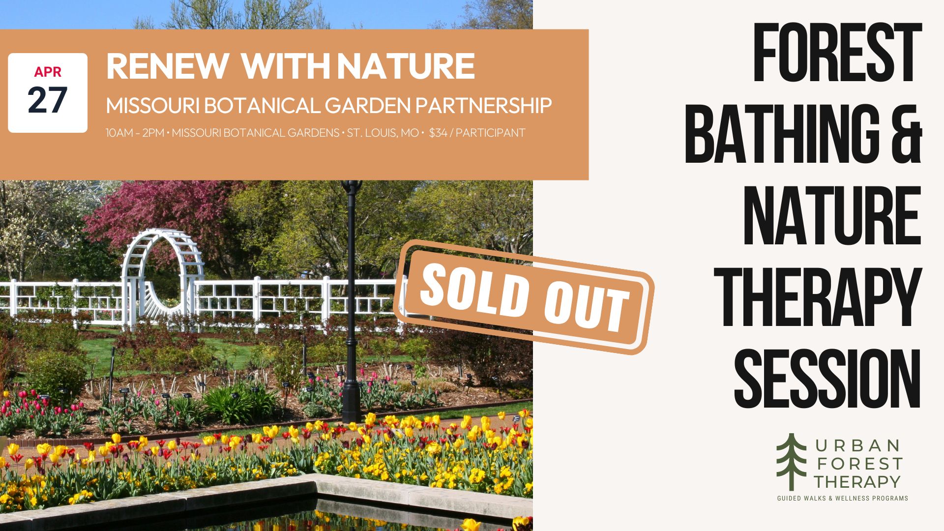 Forest Bathing & Nature Therapy Session at Missouri Botanical Garden-April 2024